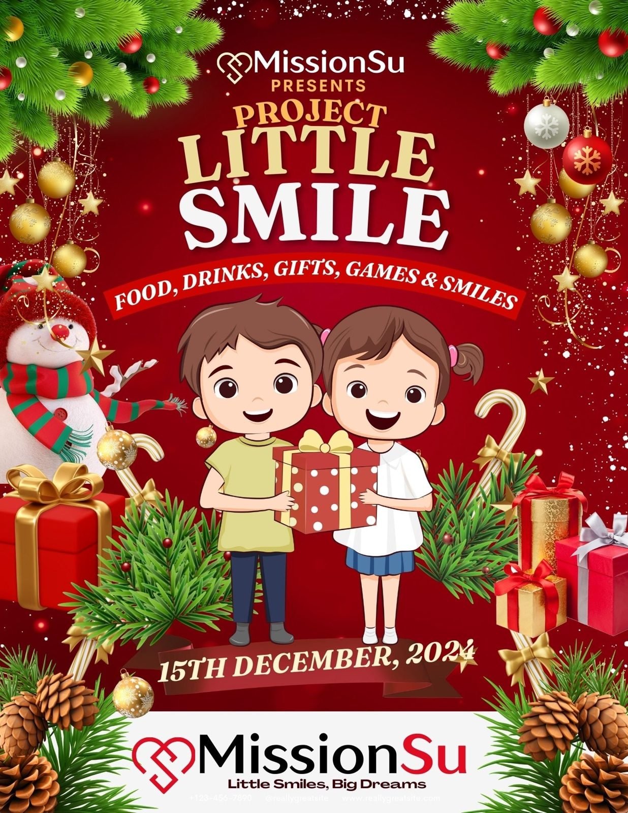 Project Little Smile Christmas event poster